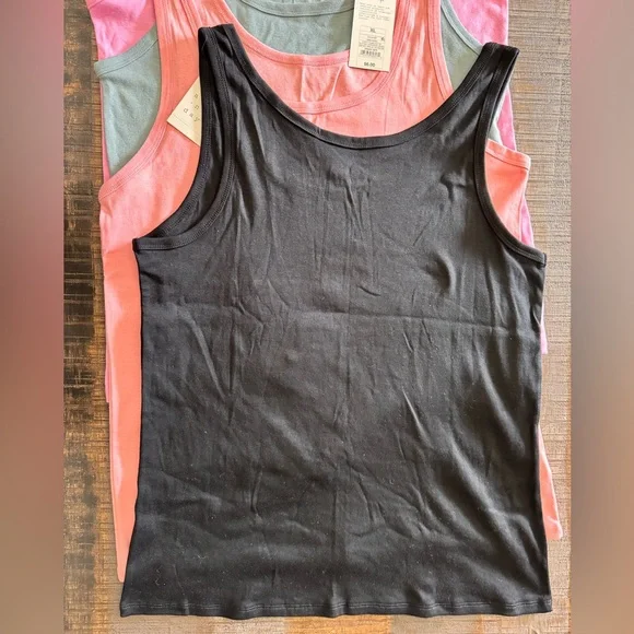 NWT Lot of 4 Tank Tops A New Day Brand Peaches Pink Black Sage Size XL - Picture 3 of 7